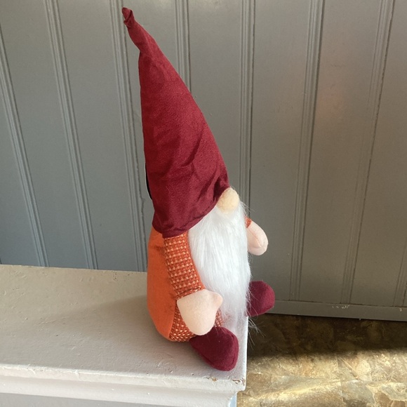 BNWT- 17.5”x 7.5”- Adorable- Red & Orange- Fall Harvest Gnome Decoration - Picture 13 of 17